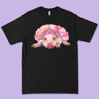 Premium Tee Balerina Baby Pig With Tutu