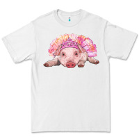 White Balerina Baby Pig With Tutu Premium Tee - RanaPortraitStore