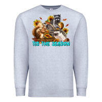 Heather Grey Fall Tis The Season Animals Premium Sweatshirt - LillyAllenDesigns
