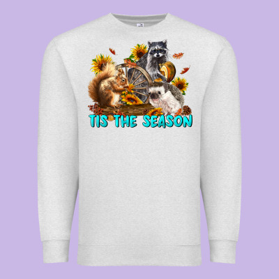 Fall Tis The Season Animals Premium Sweatshirt Designed By Lillyallendesigns