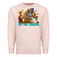 Pale Pink Fall Tis The Season Animals Premium Sweatshirt - LillyAllenDesigns
