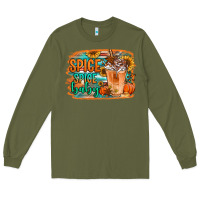 Army Green spice spice baby pumpkin spice latte Long Sleeve Tee - Jasminsmagicworld