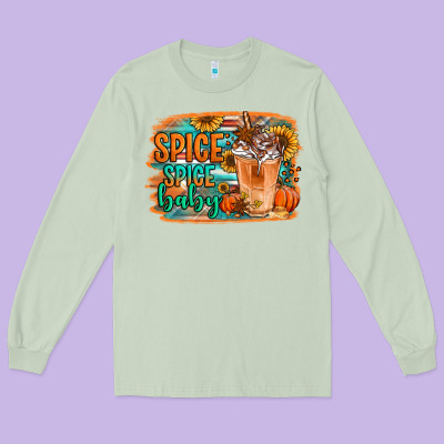 Spice Spice Baby Pumpkin Spice Latte Long Sleeve Tee Designed By Jasminsmagicworld