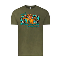 Vintage Olive with god all things are possible. cross Vintage Tee - AdoDesignShop