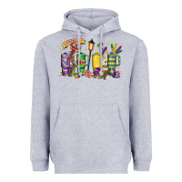 Heather Grey obsessive cup disorder mardi gras Heavyweight Hoodie - LillyAllenDesigns