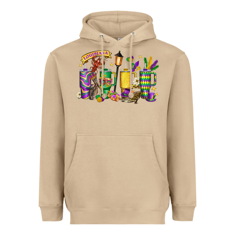 Obsessive Cup Disorder Mardi Gras Heavyweight Hoodie by LillyAllenDesigns | Teevron