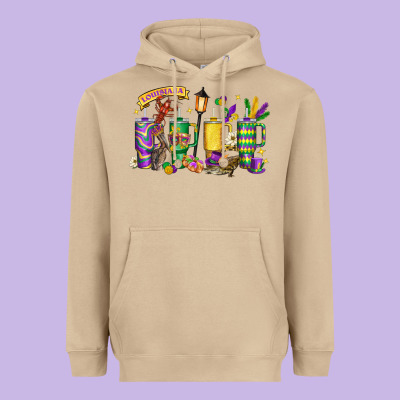 Obsessive Cup Disorder Mardi Gras Heavyweight Hoodie Designed By Lillyallendesigns