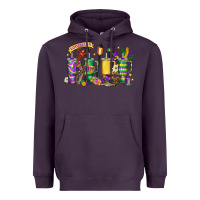 Plum obsessive cup disorder mardi gras Heavyweight Hoodie - LillyAllenDesigns