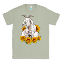 Matcha goat family with sunflowers Classic Tee - Artiststas