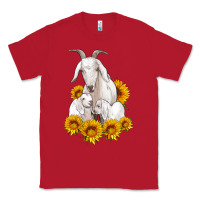 Red goat family with sunflowers Classic Tee - Artiststas