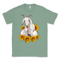 Sage goat family with sunflowers Classic Tee - Artiststas