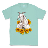 Seafoam goat family with sunflowers Classic Tee - Artiststas