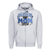 Heather Grey senior mom 2024 Zipper Hoodie - MaliasSmallBusiness