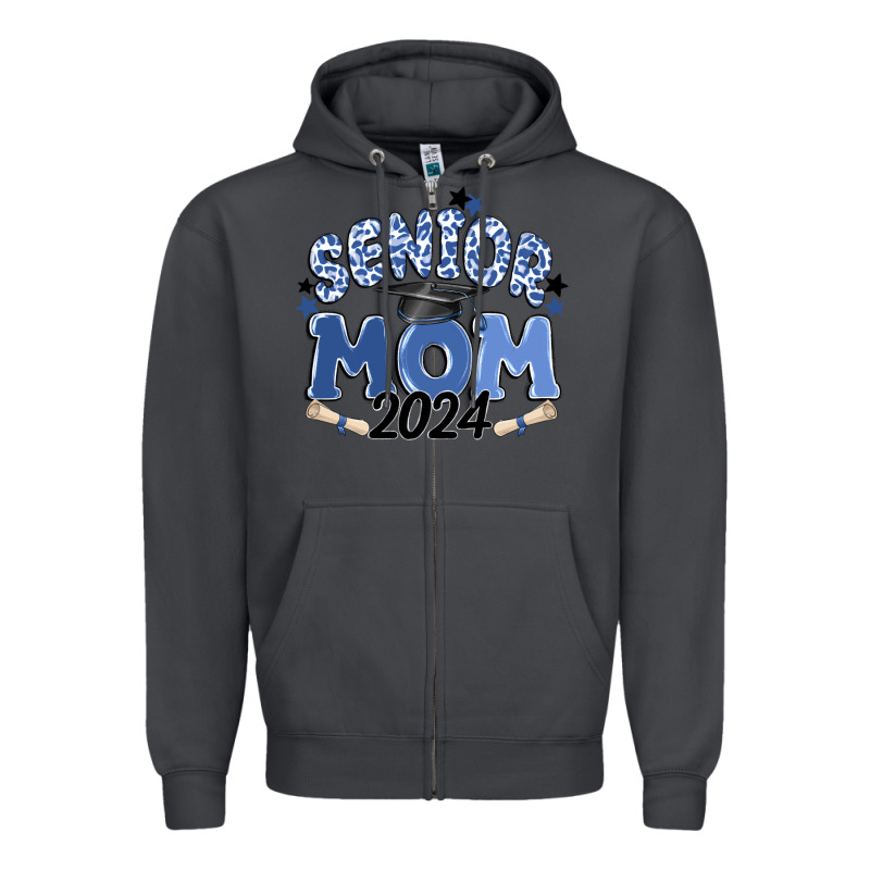 Senior Mom 2024 Zipper Hoodie by MaliasSmallBusiness | Teevron