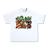White lets get lit with Christmas Urban Heavy Tee - AdoDesignShop