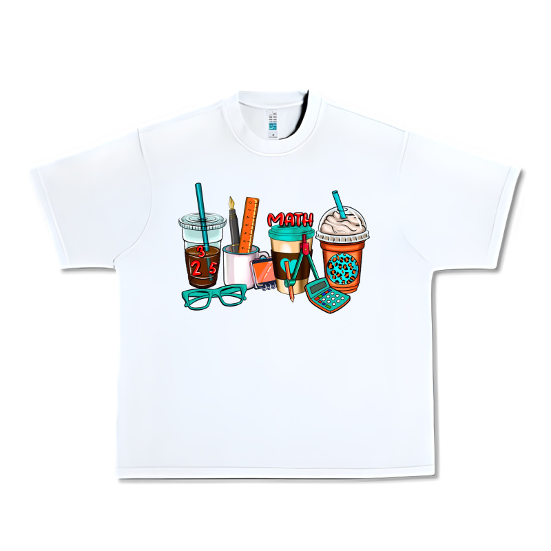 Math Teacher Coffee Cups Urban Heavy Tee by AdoDesignShop | Teevron