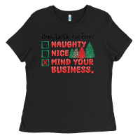 Black dear santa ive been Ladies Tee - MaliasSmallBusiness