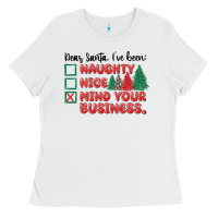 White dear santa ive been Ladies Tee - MaliasSmallBusiness