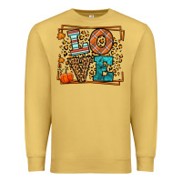 Antique Gold Fall Autumn Leopard Love Premium Sweatshirt - LillyAllenDesigns