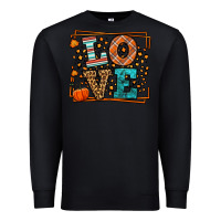 Black Fall Autumn Leopard Love Premium Sweatshirt - LillyAllenDesigns