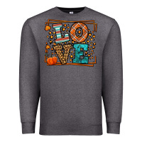 Charcoal Heather Fall Autumn Leopard Love Premium Sweatshirt - LillyAllenDesigns