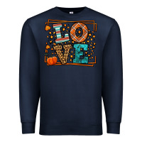 Navy Fall Autumn Leopard Love Premium Sweatshirt - LillyAllenDesigns
