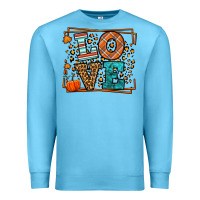 Ocean Blue Fall Autumn Leopard Love Premium Sweatshirt - LillyAllenDesigns