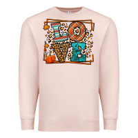 Pale Pink Fall Autumn Leopard Love Premium Sweatshirt - LillyAllenDesigns