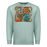Seafoam Fall Autumn Leopard Love Premium Sweatshirt - LillyAllenDesigns