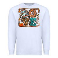 White Fall Autumn Leopard Love Premium Sweatshirt - LillyAllenDesigns