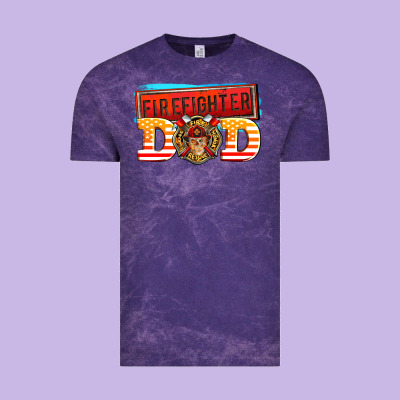 Firefighter Dad Vintage Tee Designed By Adodesignshop