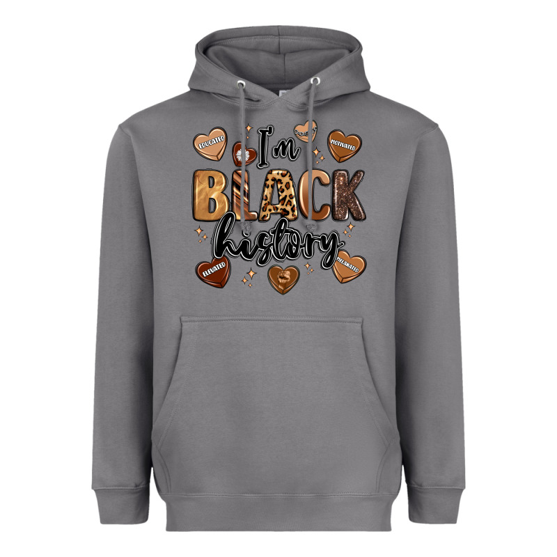 I'm Black History Heavyweight Hoodie by LillyAllenDesigns | Teevron