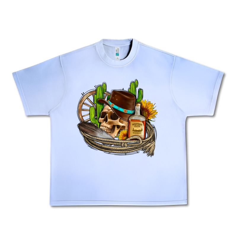 Cowboy Cactus  Sunflowers Whiskey Urban Heavy Tee by AdoDesignShop | Teevron