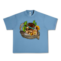Pebble Blue cowboy cactus  sunflowers whiskey Urban Heavy Tee - AdoDesignShop
