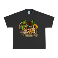 Pigment Black cowboy cactus  sunflowers whiskey Urban Heavy Tee - AdoDesignShop