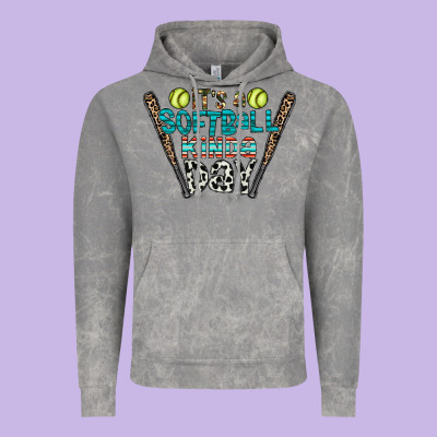 Softball Vintage Hoodie Designed By Cowhidedigitalart