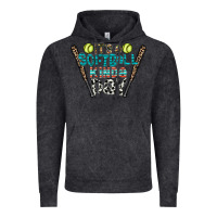 Vintage Black softball Vintage Hoodie - CowhideDigitalArt