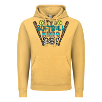 Vintage Mustard softball Vintage Hoodie - CowhideDigitalArt