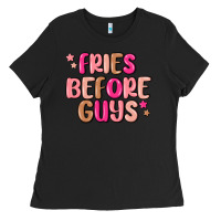 Black fries before guys Ladies Tee - MaliasSmallBusiness