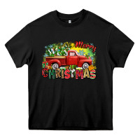 Black merry christmas truck Heavy Core Tee - Zillion Design Studio