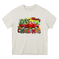 Cream merry christmas truck Heavy Core Tee - Zillion Design Studio