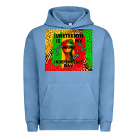 Pigment Pebble Blue juneteenth is my independence day Urban Hoodie - CowGirlArtShop
