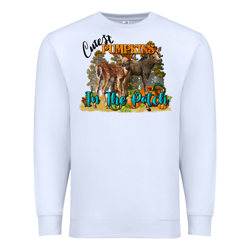 Fall Cutest Pumpkin In The Patch Deer Premium Sweatshirt by LillyAllenDesigns | Teevron
