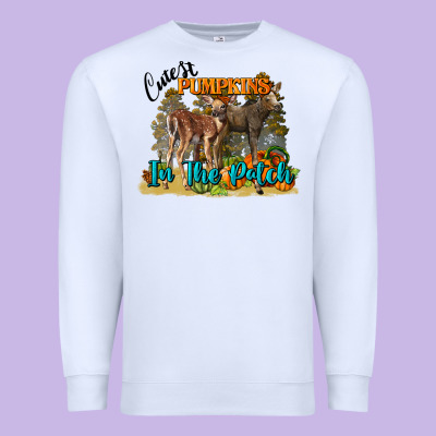 Fall Cutest Pumpkin In The Patch Deer Premium Sweatshirt Designed By Lillyallendesigns