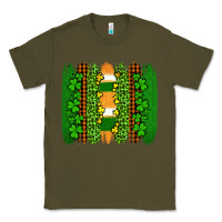 Army Green st patricks  brushstrokes Classic Tee - AdoDesignShop