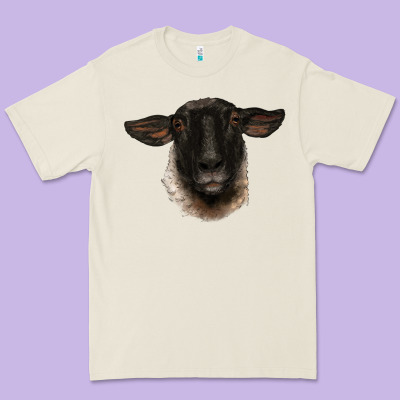 Suffolk Ewe Head Premium Tee Designed By Barkaloodesign