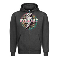 Charcoal Heather gymnast Zipper Hoodie - MaliasSmallBusiness