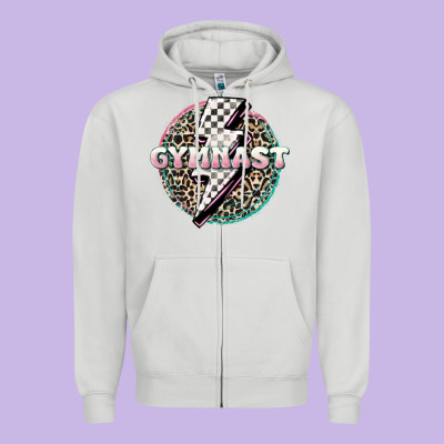 Gymnast Zipper Hoodie Designed By Maliassmallbusiness