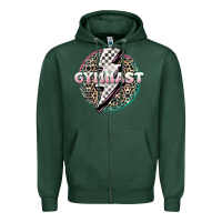 Sports Green gymnast Zipper Hoodie - MaliasSmallBusiness