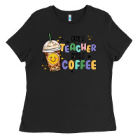 Black half teacher half coffee Ladies Tee - MaliasSmallBusiness